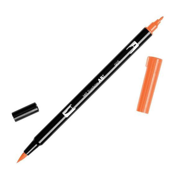 Tombow ABT Dual Brush Pen - Red Colour Range 2 (873 - 925) - 905 Red - Brush Pens - Bunbougu