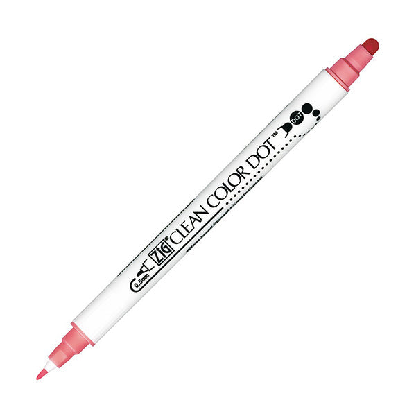 Kuretake Zig Clean Colour Dot Double-Sided Marker - Salmon - Markers - Bunbougu