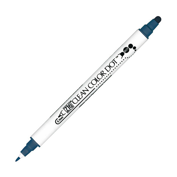 Kuretake Zig Clean Colour Dot Double-Sided Marker - Denim - Markers - Bunbougu
