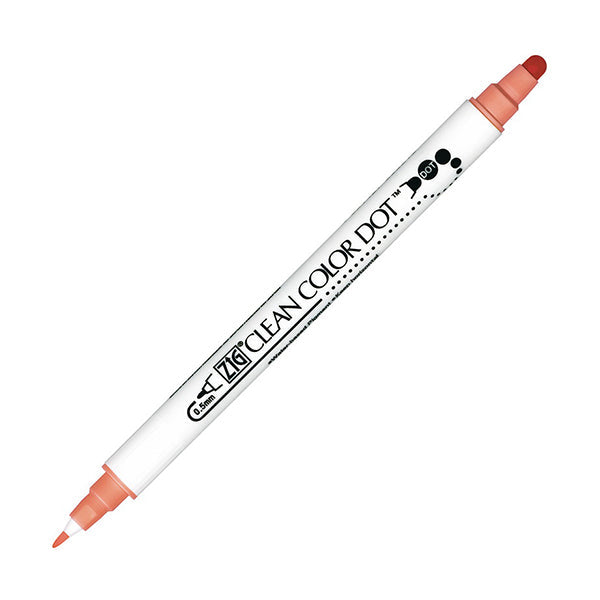Kuretake Zig Clean Colour Dot Double-Sided Marker - Island Coral - Markers - Bunbougu