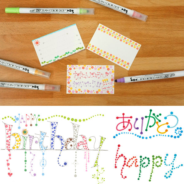 Kuretake Zig Clean Colour Dot Double-Sided Marker - - Markers - Bunbougu